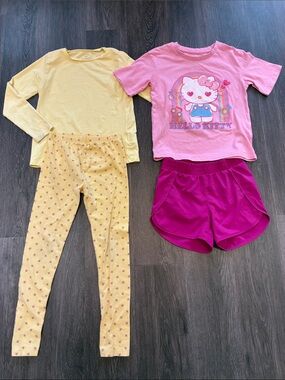 Lot of 6x- All in Motion Shorts, Hello Kitty Tee, George Leggings, H&M Tee